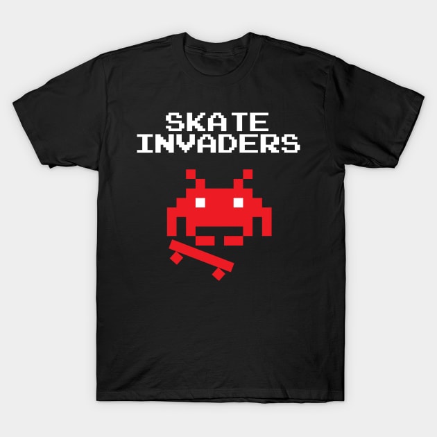 Skate Invaders T-Shirt by KOMPLO